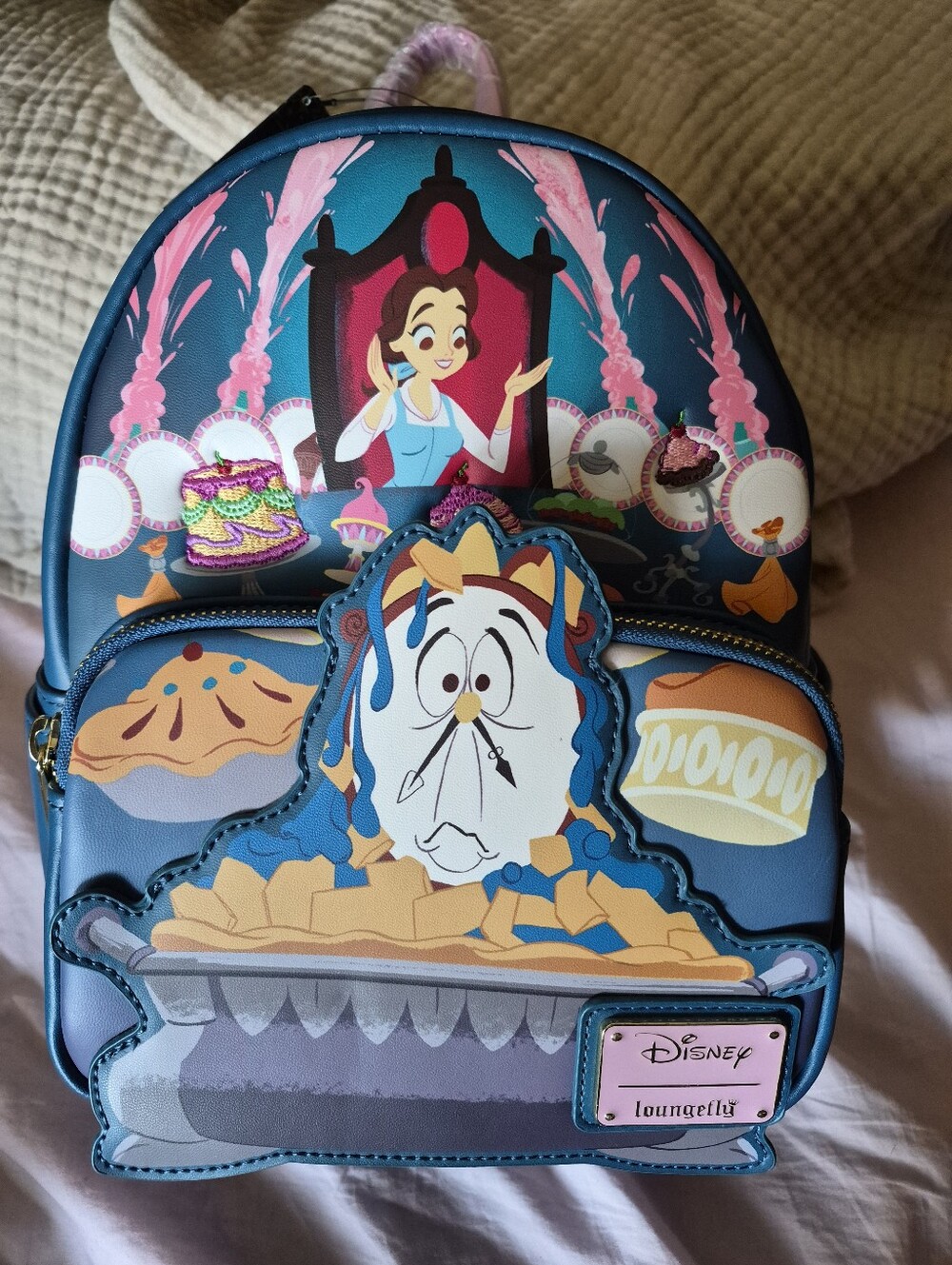 NWT Loungefly Blue and Pink Beauty and the Beast Belle Mini Backpack